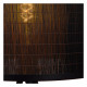 Lampada da terra con struttura in metallo e diffusore in rattan moderna