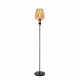 Lampada da terra con struttura in metallo e diffusore in vetro