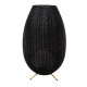 Lampada da terra da esterno a led ricaricabile con diffusore in rattan