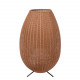 Lampada da terra da esterno a led ricaricabile con diffusore in rattan