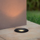 Lampada da terra da incasso rotonda per esterno con struttura in alluminio