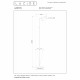 Lampada da terra da lettura struttura in metallo e diffusore a LED dimmerabile