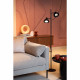 Lampada da terra dal design moderno in acciaio con doppio diffusore