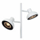 Lampada da terra dal design moderno in acciaio con doppio diffusore