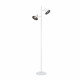 Lampada da terra dal design moderno in acciaio con doppio diffusore