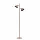Lampada da terra dal design moderno in acciaio con doppio diffusore