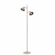 Lampada da terra dal design moderno in acciaio con doppio diffusore