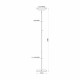 Lampada da terra in metallo dal design moderno con LED dimmerabile