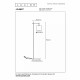 Lampada da terra moderna con struttura e base in acciaio e diffusore in vetro