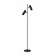 Lampada da terra moderna con struttura in alluminio e diffusori orientabili