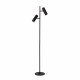 Lampada da terra moderna con struttura in alluminio e diffusori orientabili