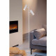 Lampada da terra moderna con struttura in alluminio e diffusori orientabili