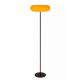 Lampada da terra moderna con struttura in metallo e diffusore in vetro