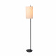 Lampada da terra moderna con struttura in metallo e paralume in tessuto
