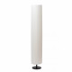 Lampada da terra moderna in metallo con diffusore a cilindro in tessuto