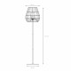 Lampada da terra per esterni in metallo dal design moderno ed elegante