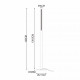 Lampada da terra piantana in alluminio con LED dimmerabile