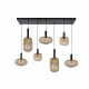 Lampada a sospensione a 7 pendenti con diffusori in vetro dal design moderno