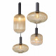 Lampada a sospensione a 7 pendenti con diffusori in vetro dal design moderno