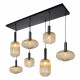 Lampada a sospensione a 7 pendenti con diffusori in vetro dal design moderno