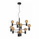 Lampadario a 10 bracci struttura in metallo regolabile in altezza