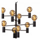 Lampadario a 10 bracci struttura in metallo regolabile in altezza