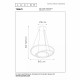 Lampada a sospensione a LED dimmerabile integrato e 3 diffusori con cerchi