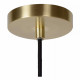Lampada a sospensione con struttura moderna in acciaio e 6 diffusori in vetro