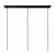Lampada a sospensione lineare con tre diffusori dal design moderno in metallo
