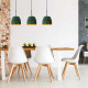 Lampada a sospensione lineare con tre diffusori dal design moderno in metallo