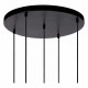 Lampada a sospensione rotondo dal design moderno con 5 diffusori in vetro