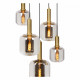 Lampada a sospensione rotondo dal design moderno con 5 diffusori in vetro