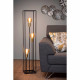 Piantana a 3 lampadine con struttura in metallo dalle linee moderne ed eleganti