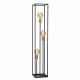Piantana a 3 lampadine con struttura in metallo dalle linee moderne ed eleganti