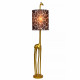 Piantana con base a forma di giraffa in PVC con paralume in cotone