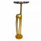 Piantana con base a forma di giraffa in PVC con paralume in cotone