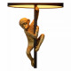 Piantana con base e struttura in metallo e scimmietta in PVC dal design moderno