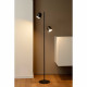 Piantana dal design moderno con base in metallo e 2 diffusori LED orientabili