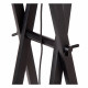 Piantana di design con struttura in legno e diffusore in lino