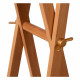 Piantana di design con struttura in legno e diffusore in lino