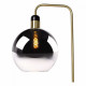 Piantana in metallo dal design moderno con base in marmo diffusore in vetro