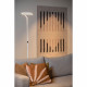 Piantana in metallo dal design moderno con diffusore a led dimmerabile