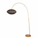 Piantana Lampada da terra con diffusore in tessuto rotondo dal design moderno