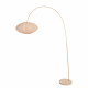 Piantana Lampada da terra con diffusore in tessuto rotondo dal design moderno