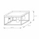 Plafoniera da soffitto con struttura in metallo dal design moderno ed elegante