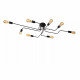 Plafoniera da soffitto con struttura in metallo moderna con 8 diffusori