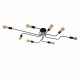 Plafoniera da soffitto con struttura in metallo moderna con 8 diffusori