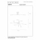 Plafoniera da soffitto con struttura in metallo moderna con 8 diffusori