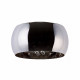 Plafoniera da soffitto struttura grande in metallo e diffusore rotondo in vetro