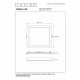 Plafoniera quadrata a LED con struttura in alluminio dal design semplice